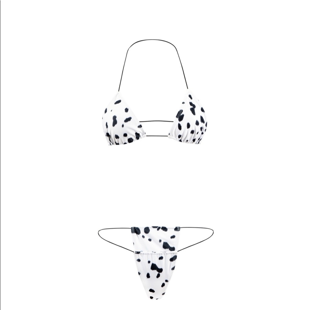 Two Piece Dalmatian Print Bikini